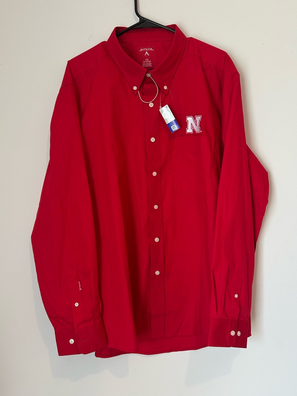 NWT Antigua University of Nebraska Men’s 2XL Red Long Sleeve Shirt